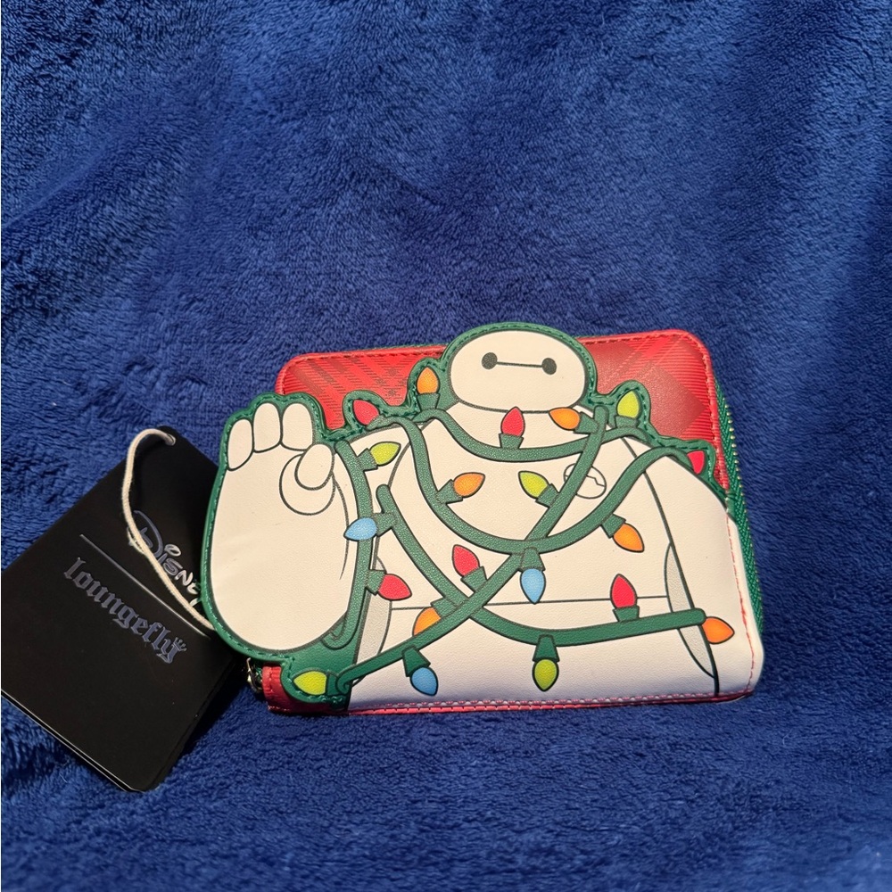 Loungefly Baymax Christmas Lights Wallet - Red, White, Green
